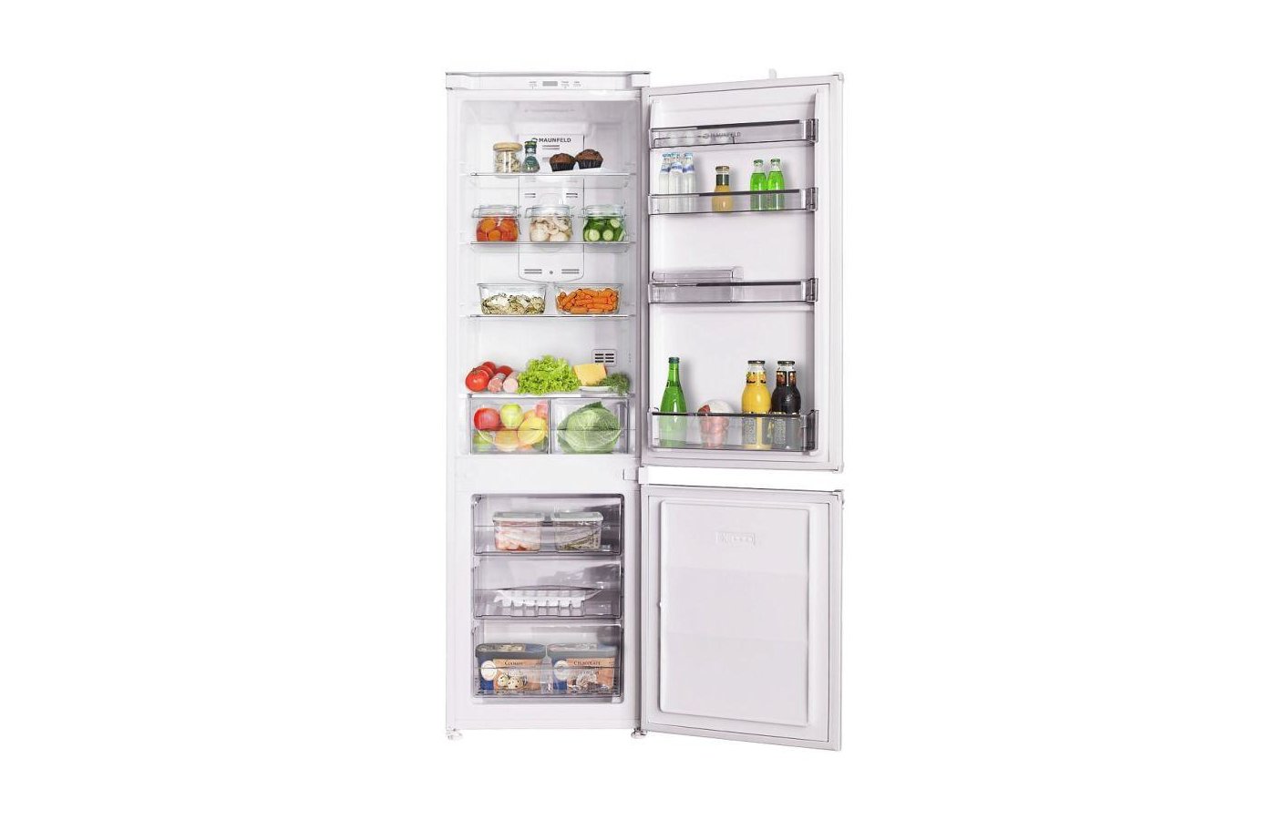 Купить холодильник maunfeld. Встраиваемый двухкамерный холодильник Maunfeld mbf212nfw1. Maunfeld MBF.177nfw. Маунфилд холодильник встроенный. Встраиваемые холодильники Маунфилд.