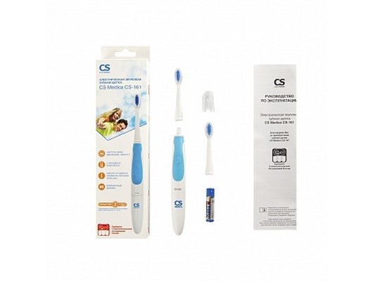 Зубная щетка электрическая CS Medica SonicPulsar CS-161 голубая