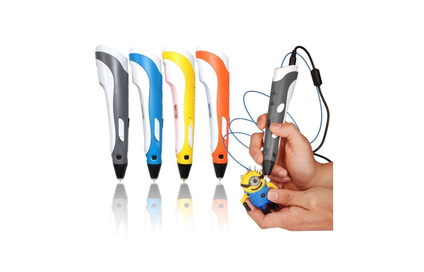 3d ручка myriwell rp-100b с дисплеем, желтая арт. Start pen. зд ручка spider pen "lite" жк дисплей, набор, голубой корпус. Start pen. 3d pen creations.