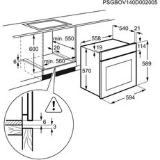 Электрический духовой шкаф electrolux eob95410ax