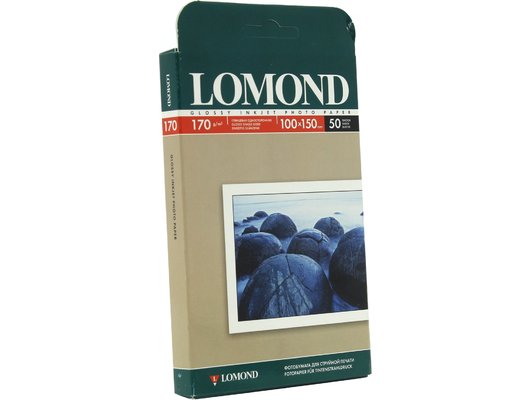 Фотобумага LOMOND 0102150 Глянцевая односторонняя 10x15 170г/м2. 50л