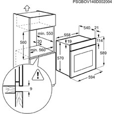 Электрический духовой шкаф electrolux ezb 52410 ak черный