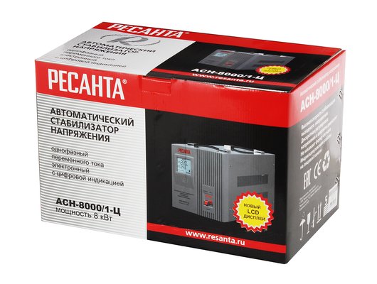 Стабилизатор напряжения РЕСАНТА АСН-8000/1-Ц