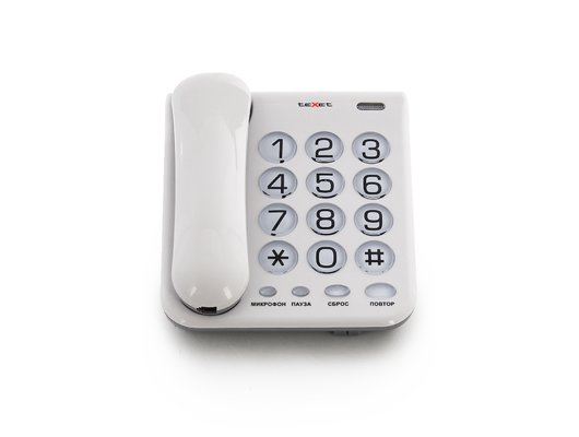Проводной телефон TeXet TX-262 светло-серый