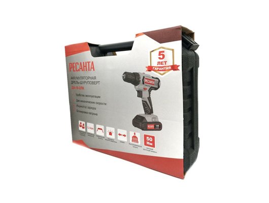 Дрель-шуруповерт РЕСАНТА ДА-18-2ЛК