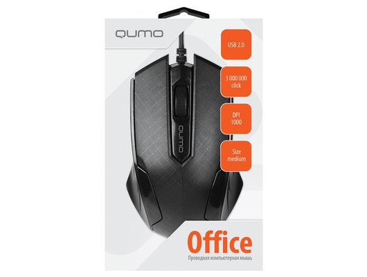 Мышь проводная Qumo Office M14 Black