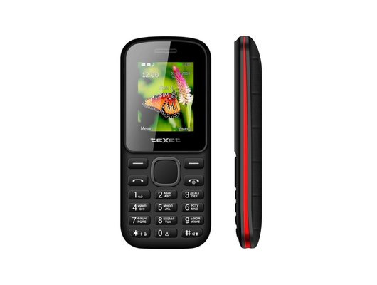 Мобильный телефон TeXet TM-130 black/red