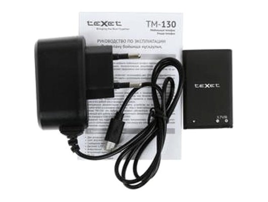 Мобильный телефон TeXet TM-130 black/red
