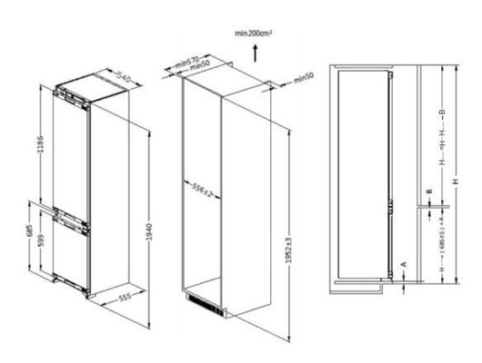 Встраиваемый холодильник HAIER HRF310WBRU