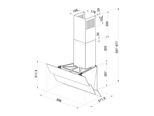 Вытяжка KRONA AURORA 600 black S