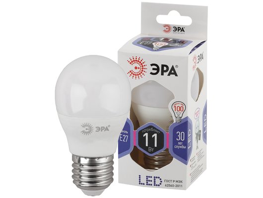 Лампочки LED E27 ЭРА LED P45-11W-860-E27