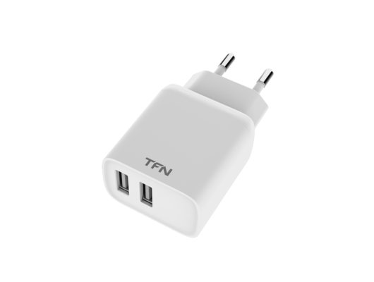 Зарядное устройство TFN СЗУ RAPID+ 2USB 2.4A 12W white (TFN-WCRPD12W2UWH)