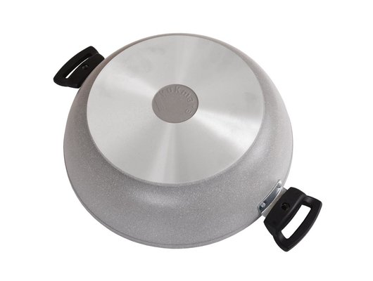 Сотейник KUKMARA смс308а со стек.крышкой АП(светлый мрамор)