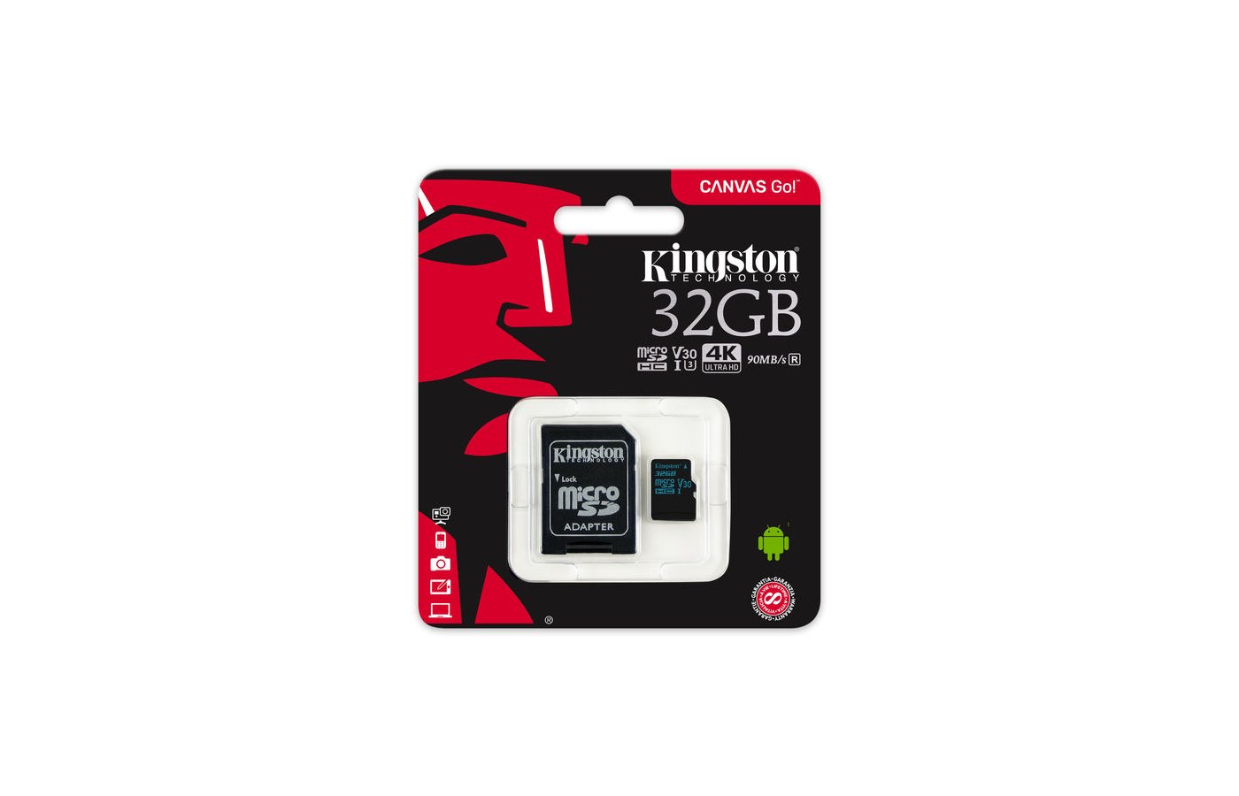 Карта памяти sdxc kingston canvas go plus 64 гб