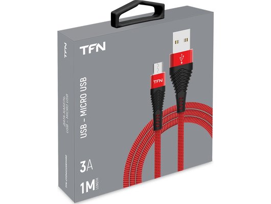 Кабель TFN кабель microUSB forza 1.0m red-black (TFN-CFZMICUSB1MRD)