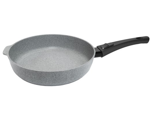 Сковорода KUKMARA смс283а 28см со съемной ручкой (светлый мрамор)