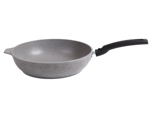 Сковорода KUKMARA смс222а 22см со съемной ручкой (светлый мрамор)