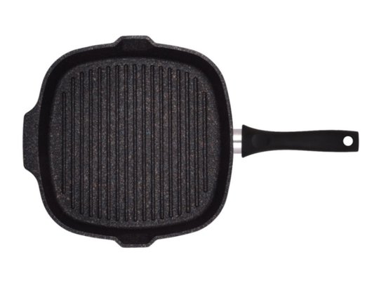 Сковорода - гриль KUKMARA  сгкгг280а 280х280мм с ручкой, "Granit ultra" (blue)