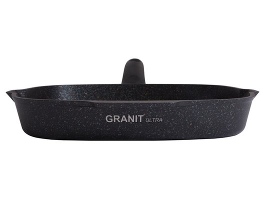 Сковорода - гриль KUKMARA  сгкгг280а 280х280мм с ручкой, "Granit ultra" (blue)