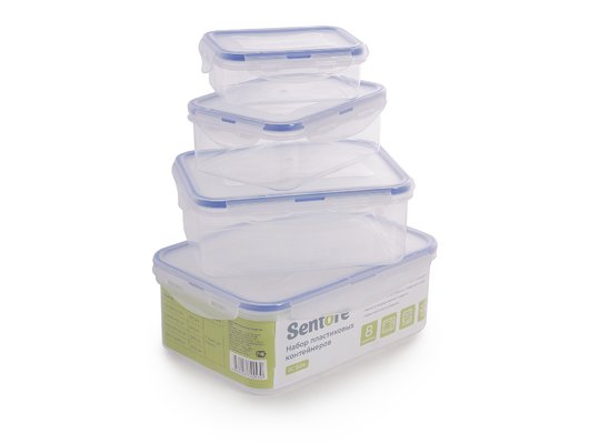 Контейнер SENTORE RCS04 Набор 4шт 0.29/0.64/1.28/1.92 л
