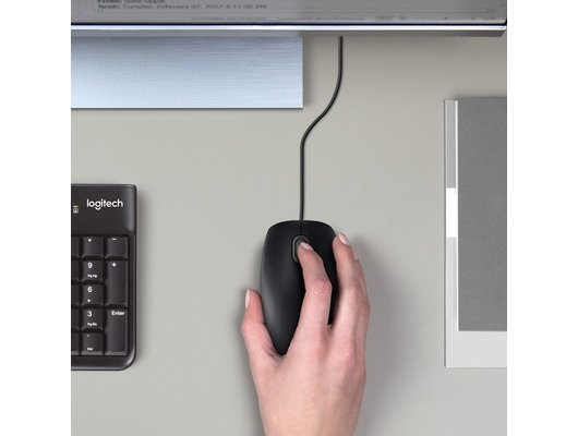 Мышь проводная Logitech B100 Black