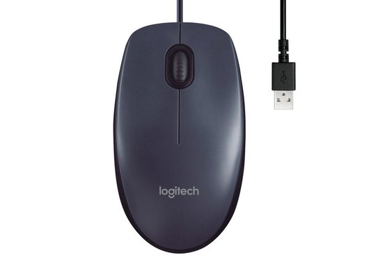 Мышь проводная Logitech B100 Black