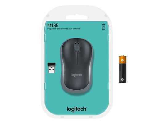 Мышь беспроводная Logitech M185 Grey