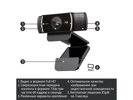 Веб-камера Logitech C922 Pro Stream