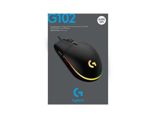 Мышь проводная игровая Logitech G102 Lightsync Black
