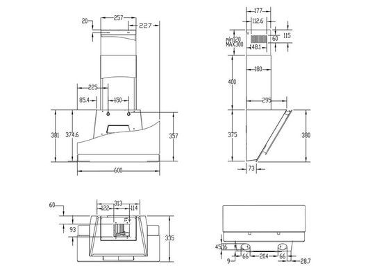Вытяжка HAIER HVX-W672GB