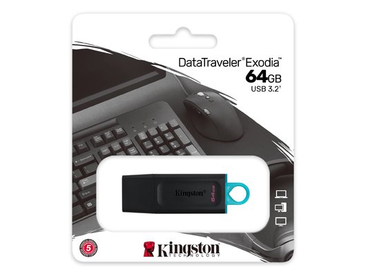 USB Флеш Kingston 64GB USB 3.2 DataTraveler Exodia DTX/64GB
