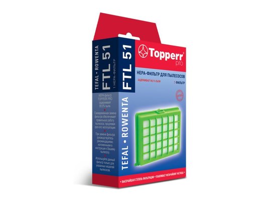 Фильтр для пылесоса TOPPERR 1173 FTL 51 для пылесосов TEFAL, ROWENTA, MOULINEX
