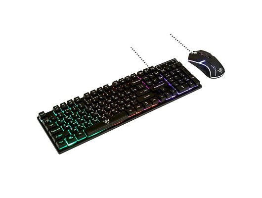 Клавиатура+мышь Nakatomi KMG-2305U Black