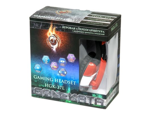 Игровые наушники проводные Dialog HGK-37L Gan-Kata черно-красная