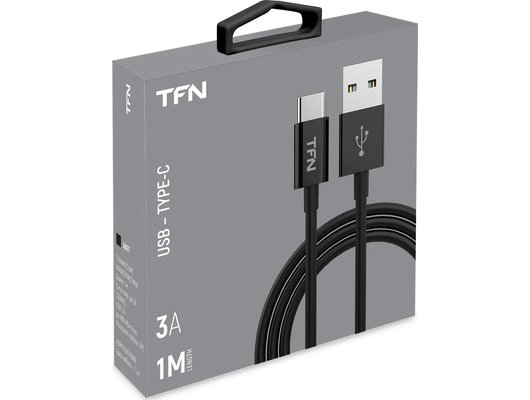 Кабель TFN TypeC 1.0m TPE black (TFN-CUSBCUSB1MTPBK)