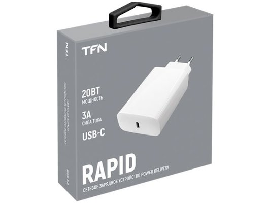 Зарядное устройство TFN СЗУ Type-C PD 20W white б/кабеля (TFN-WC09)