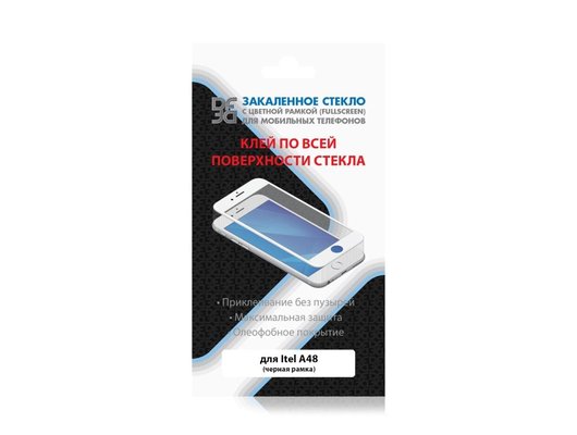 Стекло DF fullscreen+fullglue для Itel A48  itColor-01 (black)