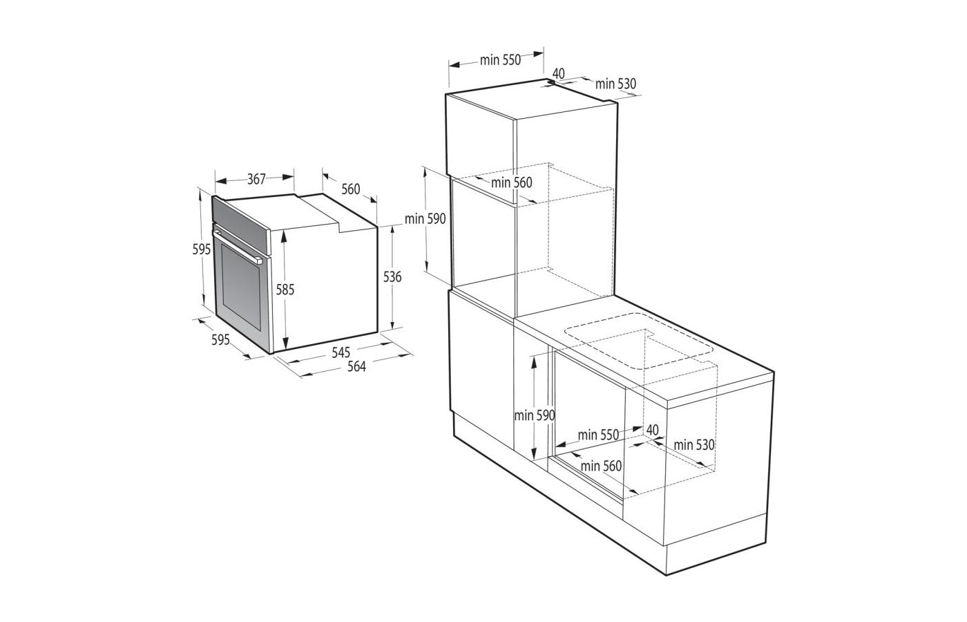 Духовой электрический шкаф gorenje bsa6747a04bg