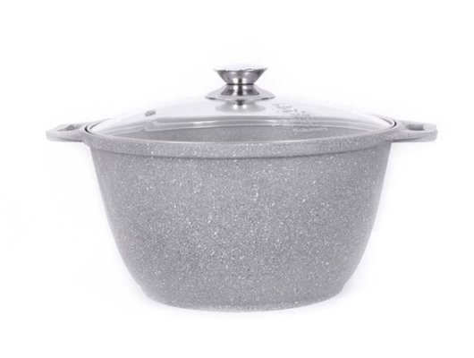 Кастрюля KUKMARA кмс32а 3л  со  стекл. крышкой (светлый мрамор)