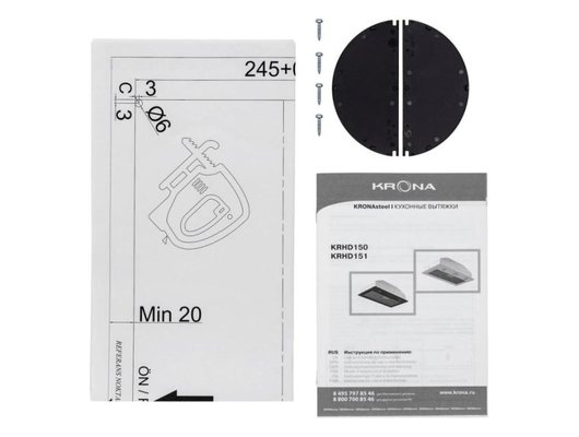 Вытяжка KRONA ELISA Glass white 600 PB