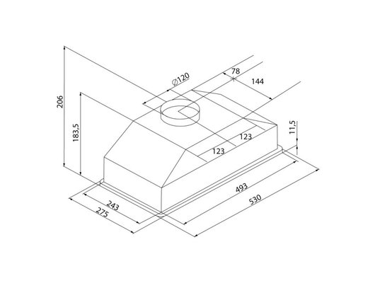 Вытяжка KRONA ELISA Glass white 600 PB