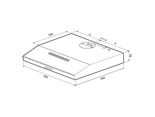 Вытяжка KRONA BRIANA 600 white PB