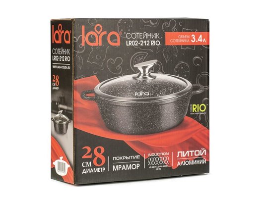 Сотейник LARA LR02-212 Rio Choco 28см