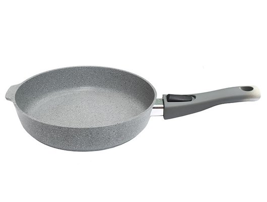 Сковорода KUKMARA смс283а 28см со съемной ручкой (светлый мрамор)