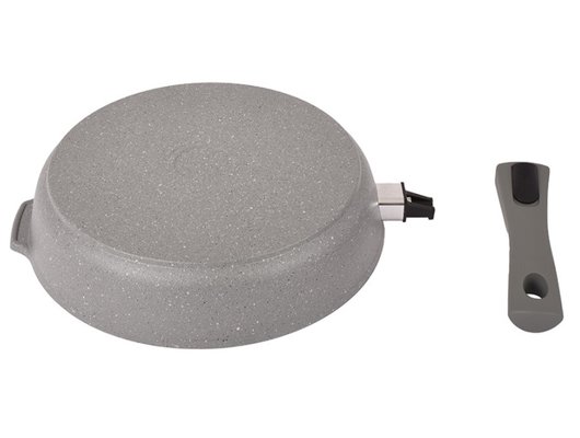 Сковорода KUKMARA смс283а 28см со съемной ручкой (светлый мрамор)