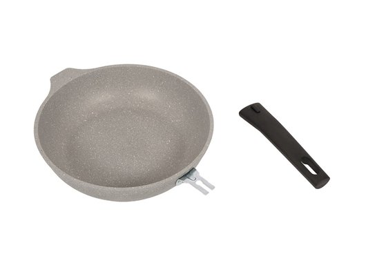 Сковорода KUKMARA смс222а 22см со съемной ручкой (светлый мрамор)