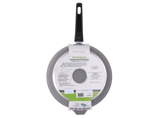 Сковорода KUKMARA смс222а 22см со съемной ручкой (светлый мрамор)