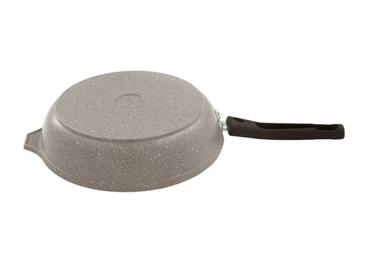 Сковорода KUKMARA смс24604а 24см со съемной ручкой, стекл. крышкой (светлый мрамор)