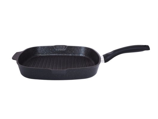 Сковорода - гриль KUKMARA  сгкгг280а 280х280мм с ручкой, "Granit ultra" (blue)