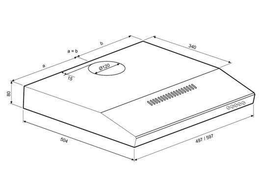 Вытяжка KRONA JESSICA slim 600 inox PB